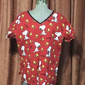 Peanuts scrub top
